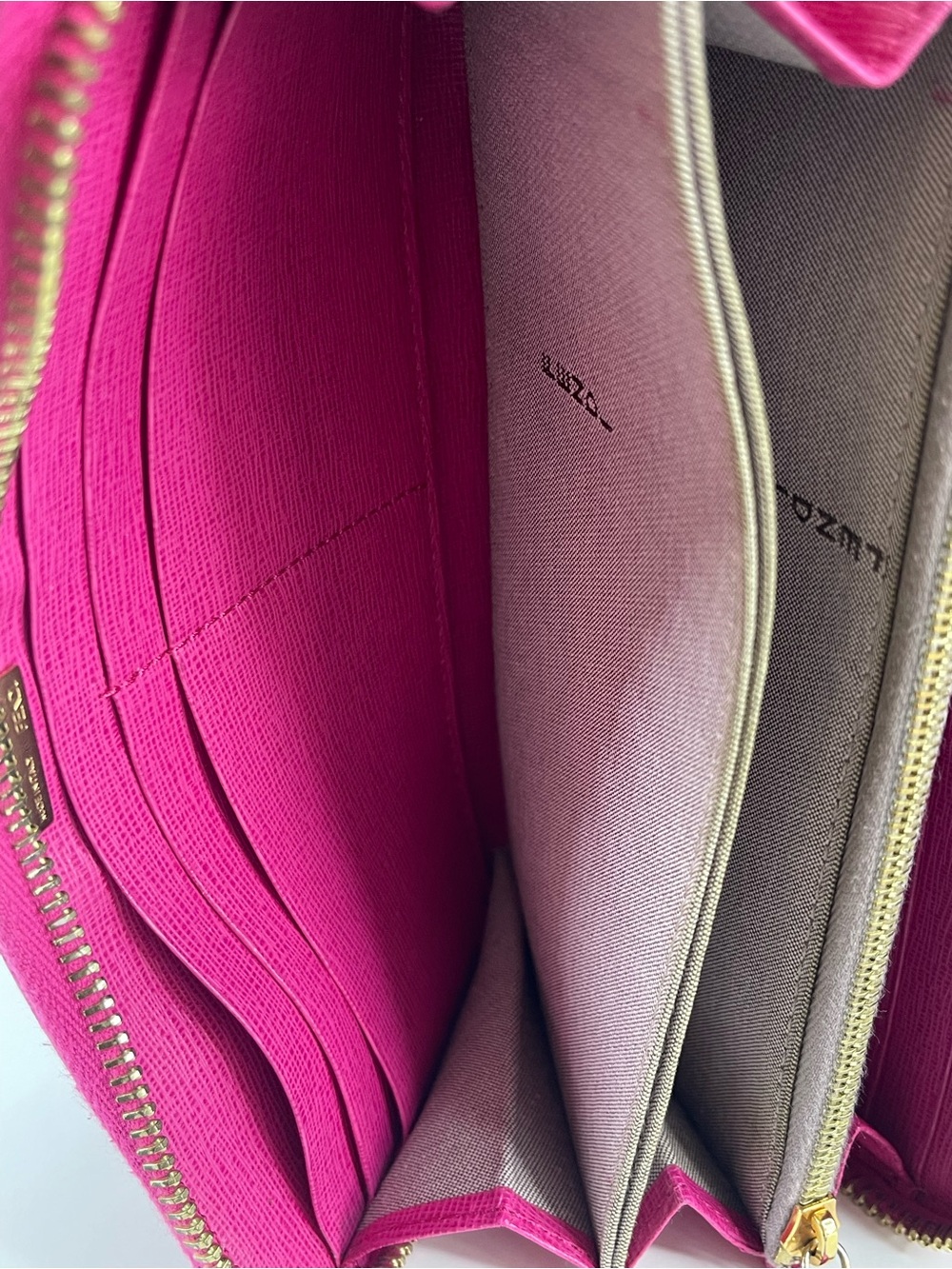 Fendi Pink Saffiano Leather Long Zippy Wallet With Dust Bag - Picture 12 of 16